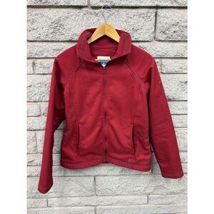 Columbia Burgundy Full-Zip Fleece Jacket